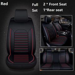 Luxury Quality Leather Car Seat Cover Comfortable Four Seasons Universal Front/ Rear/ Full Set Cover Cushion Car Seat Protector - SHOWLU FASHION STORE