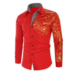 Luxury Shirt Men New Slim Long Sleeve Shirt for Men Long - sleeved Men Public Club Fancy Shirt Men's Shirts - SHOWLU FASHION STORE