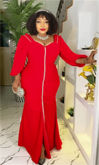 MD Elegant Dresses For Women 2023 African Turkey Designer Ankara Dashiki Maxi Robe Ladies Evening Party Dress Nigeria Clothing - SHOWLU FASHION STORE