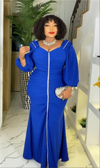MD Elegant Dresses For Women 2023 African Turkey Designer Ankara Dashiki Maxi Robe Ladies Evening Party Dress Nigeria Clothing - SHOWLU FASHION STORE
