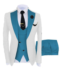 Men Coat Business Formal Slim Fit Suit Costumes Pour Homme Set Party Vest Pants Wedding 3pcs Blazer Verde Hombre Terno Masculino - SHOWLU FASHION STORE