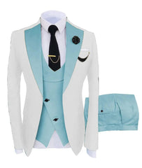 Men Coat Business Formal Slim Fit Suit Costumes Pour Homme Set Party Vest Pants Wedding 3pcs Blazer Verde Hombre Terno Masculino - SHOWLU FASHION STORE