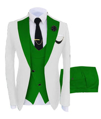 Men Coat Business Formal Slim Fit Suit Costumes Pour Homme Set Party Vest Pants Wedding 3pcs Blazer Verde Hombre Terno Masculino - SHOWLU FASHION STORE