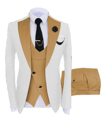 Men Coat Business Formal Slim Fit Suit Costumes Pour Homme Set Party Vest Pants Wedding 3pcs Blazer Verde Hombre Terno Masculino - SHOWLU FASHION STORE