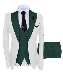 Men Coat Business Formal Slim Fit Suit Costumes Pour Homme Set Party Vest Pants Wedding 3pcs Blazer Verde Hombre Terno Masculino - SHOWLU FASHION STORE