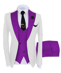 Men Coat Business Formal Slim Fit Suit Costumes Pour Homme Set Party Vest Pants Wedding 3pcs Blazer Verde Hombre Terno Masculino - SHOWLU FASHION STORE