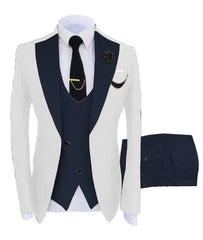 Men Coat Business Formal Slim Fit Suit Costumes Pour Homme Set Party Vest Pants Wedding 3pcs Blazer Verde Hombre Terno Masculino - SHOWLU FASHION STORE