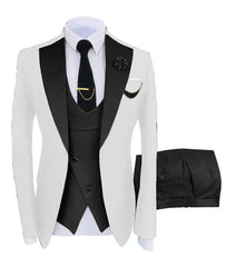 Men Coat Business Formal Slim Fit Suit Costumes Pour Homme Set Party Vest Pants Wedding 3pcs Blazer Verde Hombre Terno Masculino - SHOWLU FASHION STORE