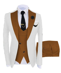 Men Coat Business Formal Slim Fit Suit Costumes Pour Homme Set Party Vest Pants Wedding 3pcs Blazer Verde Hombre Terno Masculino - SHOWLU FASHION STORE