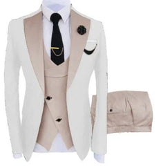 Men Coat Business Formal Slim Fit Suit Costumes Pour Homme Set Party Vest Pants Wedding 3pcs Blazer Verde Hombre Terno Masculino - SHOWLU FASHION STORE