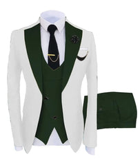 Men Coat Business Formal Slim Fit Suit Costumes Pour Homme Set Party Vest Pants Wedding 3pcs Blazer Verde Hombre Terno Masculino - SHOWLU FASHION STORE