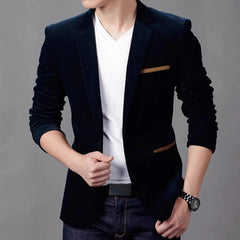 Men Corduroy Suits Jackets Male Smart Casual Dress Suits High Quality Blazers Slim Single - breasted Suits Jackets and Coats 5XL - SHOWLU FASHION STORE