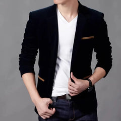 Men Corduroy Suits Jackets Male Smart Casual Dress Suits High Quality Blazers Slim Single - breasted Suits Jackets and Coats 5XL - SHOWLU FASHION STORE