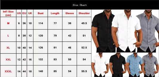Men Short Sleeve Summer Solid Shirts Casual Loose Tops Tee - SHOWLU FASHION STORE