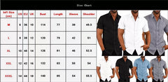 Men Short Sleeve Summer Solid Shirts Casual Loose Tops Tee - SHOWLU FASHION STORE