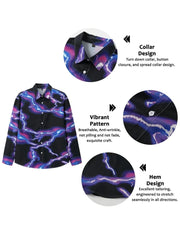 Men's 3D Textured Printed Casual Shirt Buttoned Long Sleeve Autumn Versatile Lapel Luxury Fashion Long Sleeve Shirt Party Dresse - SHOWLU FASHION STORE