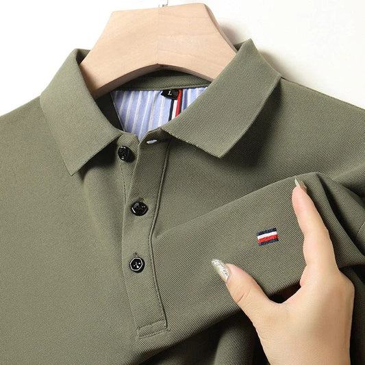 Men's Casual Fashion Polo Shirt Breathable and Comfortable Embroidered Top - SHOWLU FASHION STORE