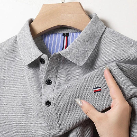 Men's Casual Fashion Polo Shirt Breathable and Comfortable Embroidered Top - SHOWLU FASHION STORE