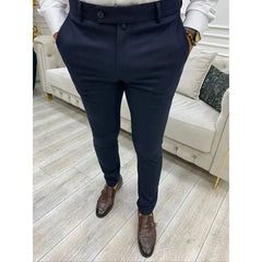 Men's Casual Pants Soft Tight Stretch Trousers For Business Social Office Workers Interview Party Wedding Men's Suit Pants S - 3XL - SHOWLU FASHION STORE