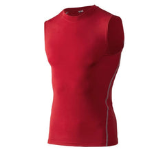 Men's Gyms Clothing Sports Fitness Tank Top Quick Dry Vest Workout Running Sportswear Tops Round Neck Sports Shirt - SHOWLU FASHION STORE