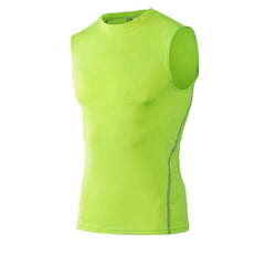 Men's Gyms Clothing Sports Fitness Tank Top Quick Dry Vest Workout Running Sportswear Tops Round Neck Sports Shirt - SHOWLU FASHION STORE