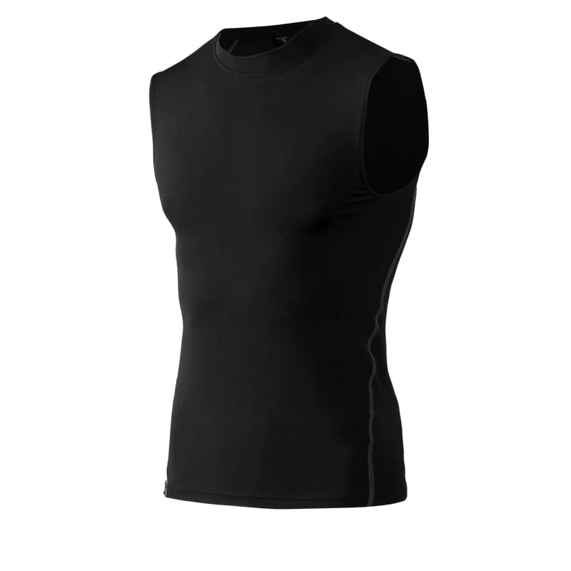 Men's Gyms Clothing Sports Fitness Tank Top Quick Dry Vest Workout Running Sportswear Tops Round Neck Sports Shirt - SHOWLU FASHION STORE