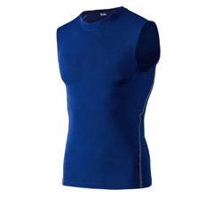 Men's Gyms Clothing Sports Fitness Tank Top Quick Dry Vest Workout Running Sportswear Tops Round Neck Sports Shirt - SHOWLU FASHION STORE