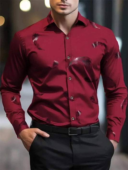 Men's Hawaiian Shirt Blue Striped Printed Shirt Fashion Elegant Summer Beach Shirt Temperament Streetwear Lapel Mens Clothing - SHOWLU FASHION STORE