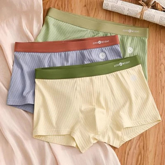 Mens Panties Cotton Men's Underwear Breathable Man Boxershorts Comfortable Striped Contrast Men Underpants Large Size L - 6XL - SHOWLU FASHION STORE
