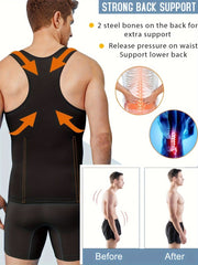 Men's Sculpting Body Shaper Vest - Ultimate Streamlined Compression Support, Tummy & Chest Sculpting, 2 - in - 1 Zipper Tank Top for Slimming and Confidence Boosting - SHOWLU FASHION STORE