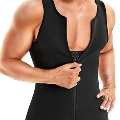 Men's Sculpting Body Shaper Vest - Ultimate Streamlined Compression Support, Tummy & Chest Sculpting, 2 - in - 1 Zipper Tank Top for Slimming and Confidence Boosting - SHOWLU FASHION STORE