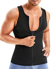 Men's Sculpting Body Shaper Vest - Ultimate Streamlined Compression Support, Tummy & Chest Sculpting, 2 - in - 1 Zipper Tank Top for Slimming and Confidence Boosting - SHOWLU FASHION STORE