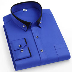Men's Silk Shirts Long Sleeve Drill Button Solid Color 3XL Silky Business Formal Social No Iron and Wrinkle Soft Fashion Clothes - SHOWLU FASHION STORE