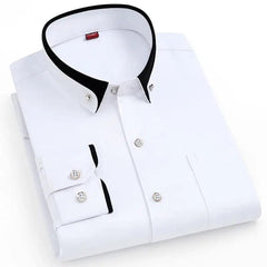 Men's Silk Shirts Long Sleeve Drill Button Solid Color 3XL Silky Business Formal Social No Iron and Wrinkle Soft Fashion Clothes - SHOWLU FASHION STORE