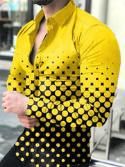 Men's Star Sky Printed Long Sleeve Shirt 2023 Fashion Design Luxury Long Sleeve Tops Men's Four Seasons Button Lapel Shirts - SHOWLU FASHION STORE