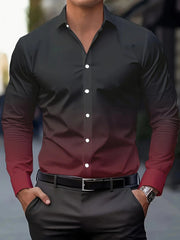 Men's Stylish Long Sleeve Casual Lapel Shirts Casual tops breathable full sleeve shirt for men daily basic Business shirt - SHOWLU FASHION STORE