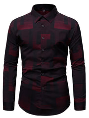 Men's Stylish Long Sleeve Casual Lapel Shirts Casual tops breathable full sleeve shirt for men daily basic Business shirt - SHOWLU FASHION STORE