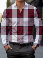 Men's Stylish Long Sleeve Casual Lapel Shirts Casual tops breathable full sleeve shirt for men daily basic Business shirt - SHOWLU FASHION STORE