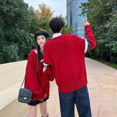 Men's Young Adult Couple Christmas New Year Pullover - SHOWLU FASHION STORE