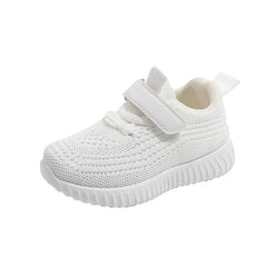 Mesh Solid Color Children's Sports Shoes Boys Girls Fashion Soft Soled Thick Flat Sneakers Kids Breathable Velcro Outdoor Shoes - SHOWLU FASHION STORE