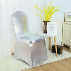 Metallic Gold Silver Spandex Chair Cover Wedding Decoration Shiny Bronze Colour Lycra Luxury Design Nice Quality - SHOWLU FASHION STORE