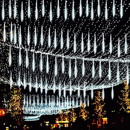 Meteor Shower Rain LED Fairy String Lights Festoon Street Garland Christmas Decorations for Home Outdoor Wedding New Year Decor - SHOWLU FASHION STORE
