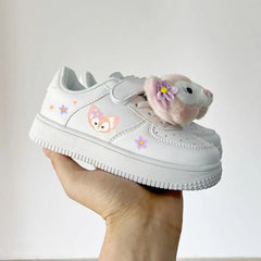 Miniso Sanrios Kuromi Cinnamoroll Children Shoes Girls Heart Cute Anime Melody White Sneakers Soft Bottom Anti - Slip Kawaii Gift - SHOWLU FASHION STORE
