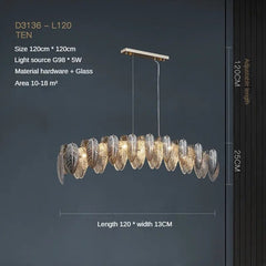 Modern LED Feather Glass Ceiling Chandeliers Luxury Villa Pandent Lamps Atmosphere High - end Living Dining Room Hanging Lights - SHOWLU FASHION STORE