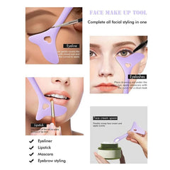 Multi - functional Eyeliner Stencil Wing Tips Silicone Eyeliner Aid Marscara Drawing Lipstick Wearing Aid Reusable Makeup Tools - SHOWLU FASHION STORE