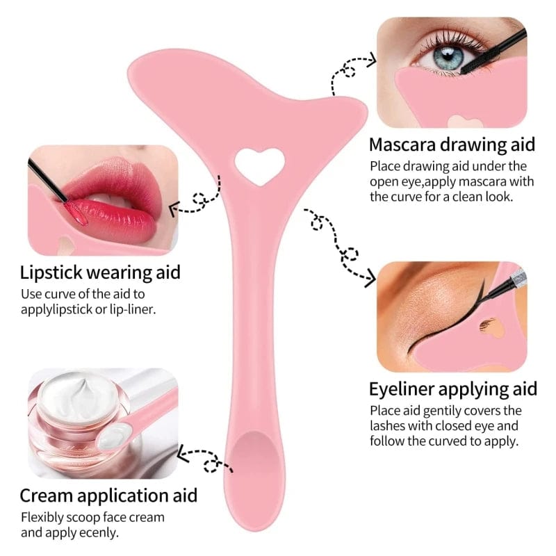 Multi - functional Eyeliner Stencil Wing Tips Silicone Eyeliner Aid Marscara Drawing Lipstick Wearing Aid Reusable Makeup Tools - SHOWLU FASHION STORE