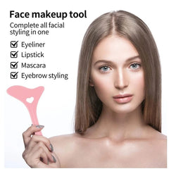 Multi - functional Eyeliner Stencil Wing Tips Silicone Eyeliner Aid Marscara Drawing Lipstick Wearing Aid Reusable Makeup Tools - SHOWLU FASHION STORE