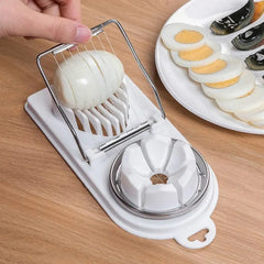 Multifunctional Egg Slicers Stainless Steel Slicer Fancy Splitter Egg Cutting Tool Home Two In One Egg Cutter Kitchen Gadgets - SHOWLU FASHION STORE