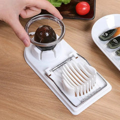 Multifunctional Egg Slicers Stainless Steel Slicer Fancy Splitter Egg Cutting Tool Home Two In One Egg Cutter Kitchen Gadgets - SHOWLU FASHION STORE