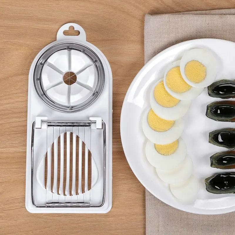 Multifunctional Egg Slicers Stainless Steel Slicer Fancy Splitter Egg Cutting Tool Home Two In One Egg Cutter Kitchen Gadgets - SHOWLU FASHION STORE